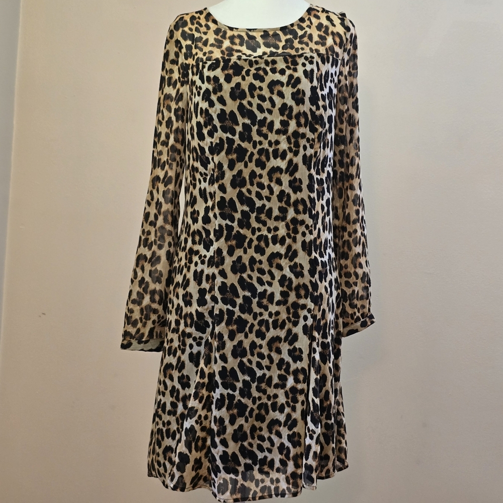The Limited Women's 2 Leopard Print Long Sleeve Dress